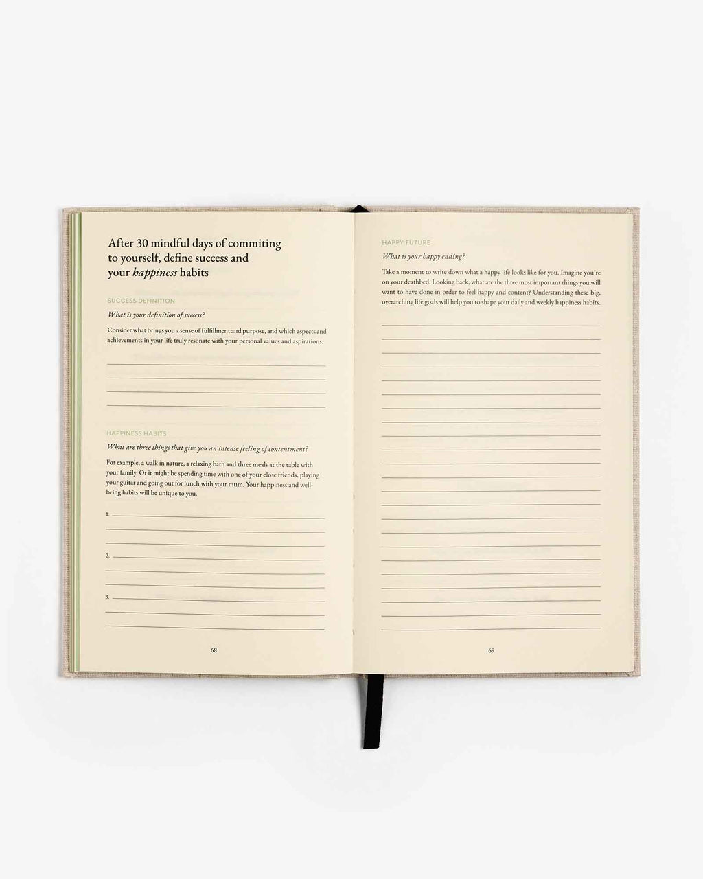 The Three Question Journal - Linen